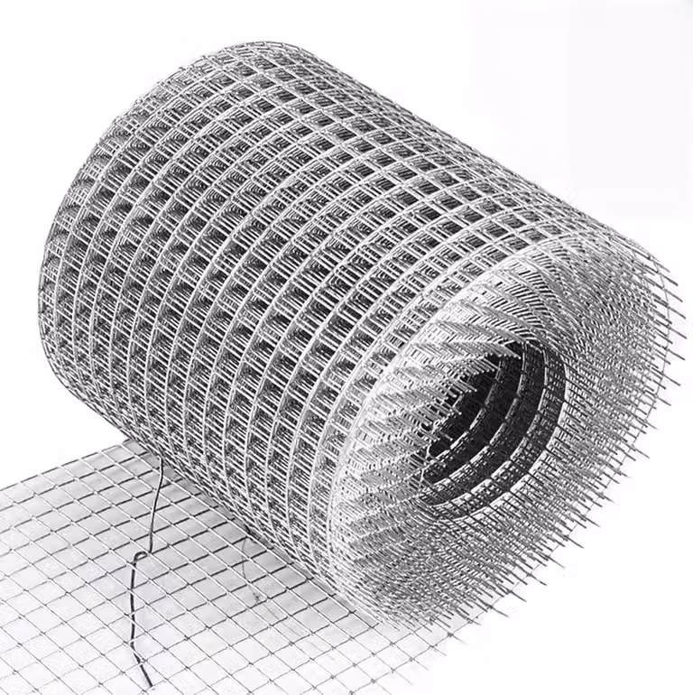 Rete metallica zincata, dimensioni 10 cm x 5 m, maglia di 6 mm, colore argento