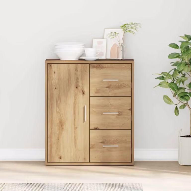 Credenza moderna vidaXL in legno color marrone L: 60 cm, P: 31 cm, H: 70 cm
