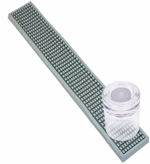 Tappetino antispruzzo in silicone per lo scarico della cucina, 8x60 cm, verde