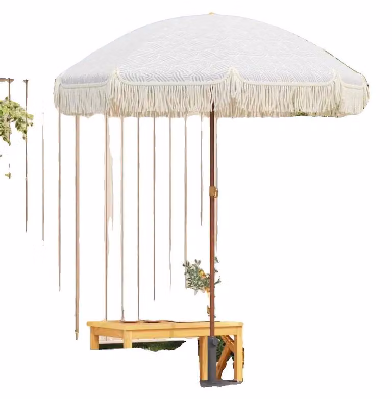 Ombrellone, 160 x 160 cm, in poliestere, con altezza regolabile, protezione UV, richiede montaggio