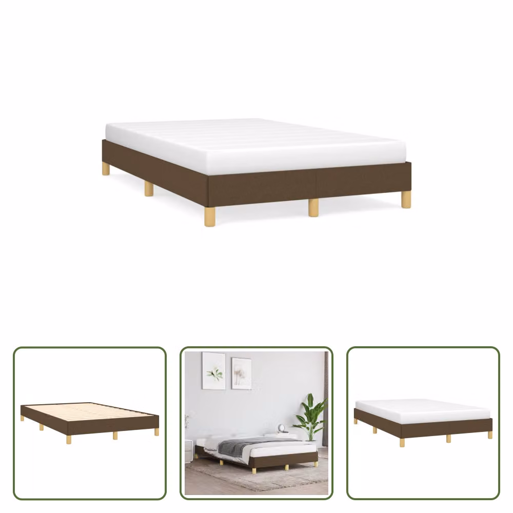 The Living Store rete marrone scuro 120x190 cm in tessuto