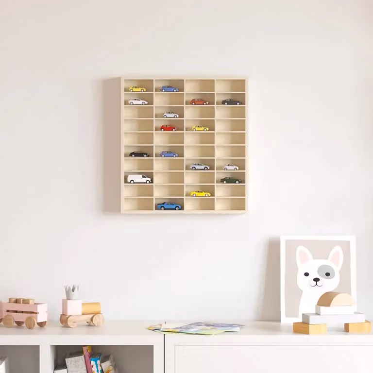 Vetrina da parete moderna vidaXL in legno MDF, Beige, L 40 x P 4,5 x H 43 cm