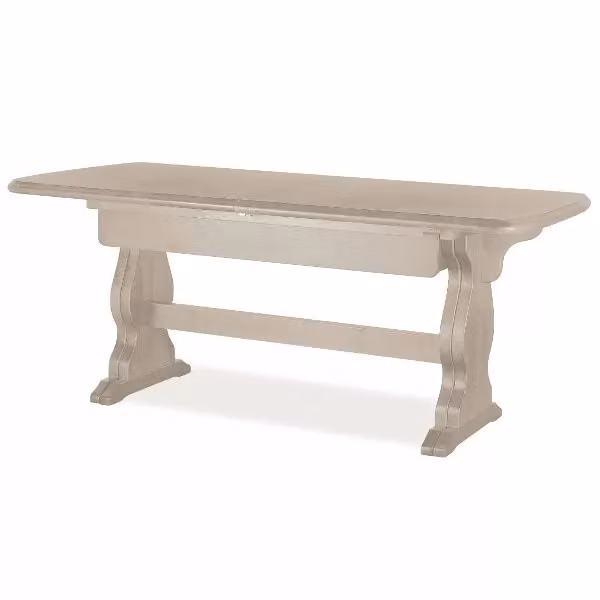 Tavolo fratino allungabile in legno di pino e abete bianco anticato Mobili 2G L: 180 cm, P: 90 cm, H: 80 cm