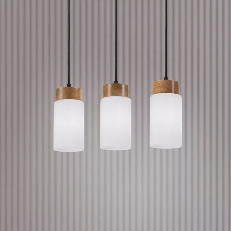 Lampada a sospensione in vetro Markus Lamkur, dimmerabile, Bianco / Opale, Soggiorno / Sala da pranzo, Vetro, Scandinavo, Lampada a sospensione