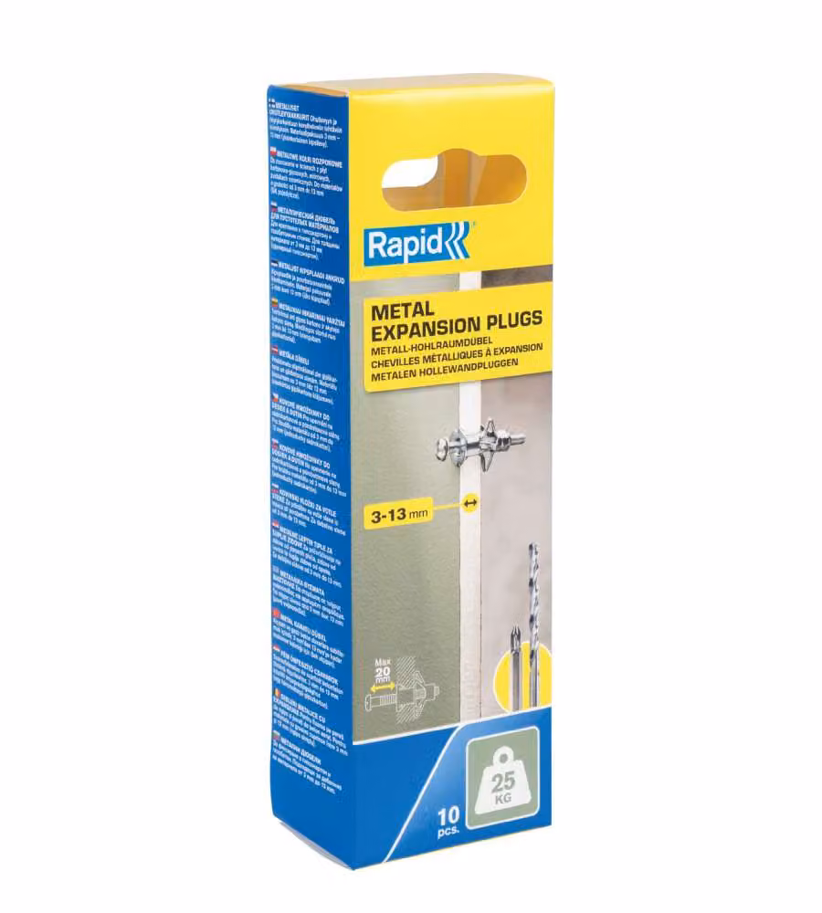 Rapid Tasselli Espansione M8x32 10pz per Cartongesso 3-13mm