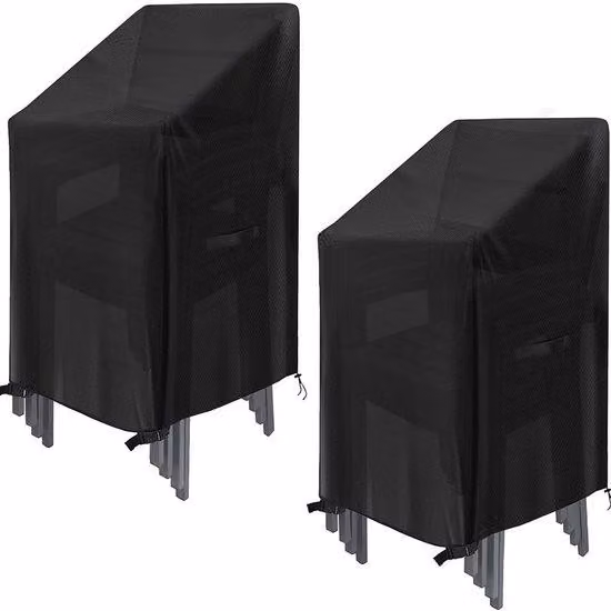 Gazebo da giardino impermeabili, confezione da 2, in tessuto Oxford 210D - Gazebo resistenti alle intemperie e adatti per aree umide - Gazebo modulari per terrazza - Gazebo modulari neri - 75 x 75 x 120 cm - Nero