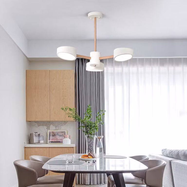 Plafoniera LED 9013D-3-w Bianco con telecomando Colore della luce regolabile Paralume in acrilico A+ Luce LED da soggiorno