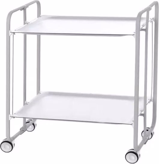Carrello da cucina pieghevole DON HIERRO grigio con ruote e 2 ripiani L/P/H: 72 x 43 x 66 cm