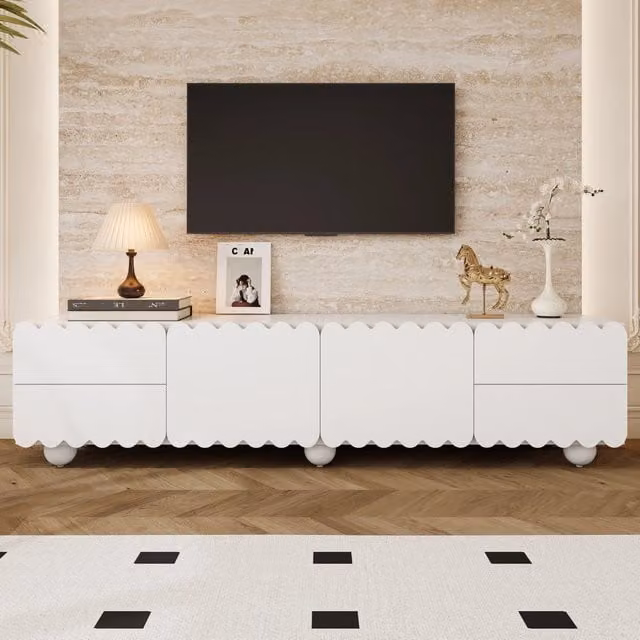 Mobile TV Moderno ¨C Xylo ¨C Bianco, 175x38x37 cm