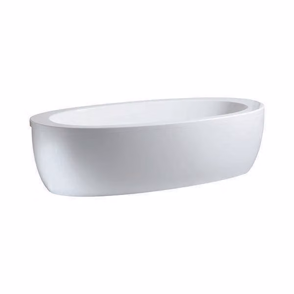 LAUFEN ILBAGNOALESSI Baignoire courante acrylique semi-encastrée 2030x1020x460mm, avec tablier avant, avec cadre pour pieds, blanc, H2449700000001, H2449700000001