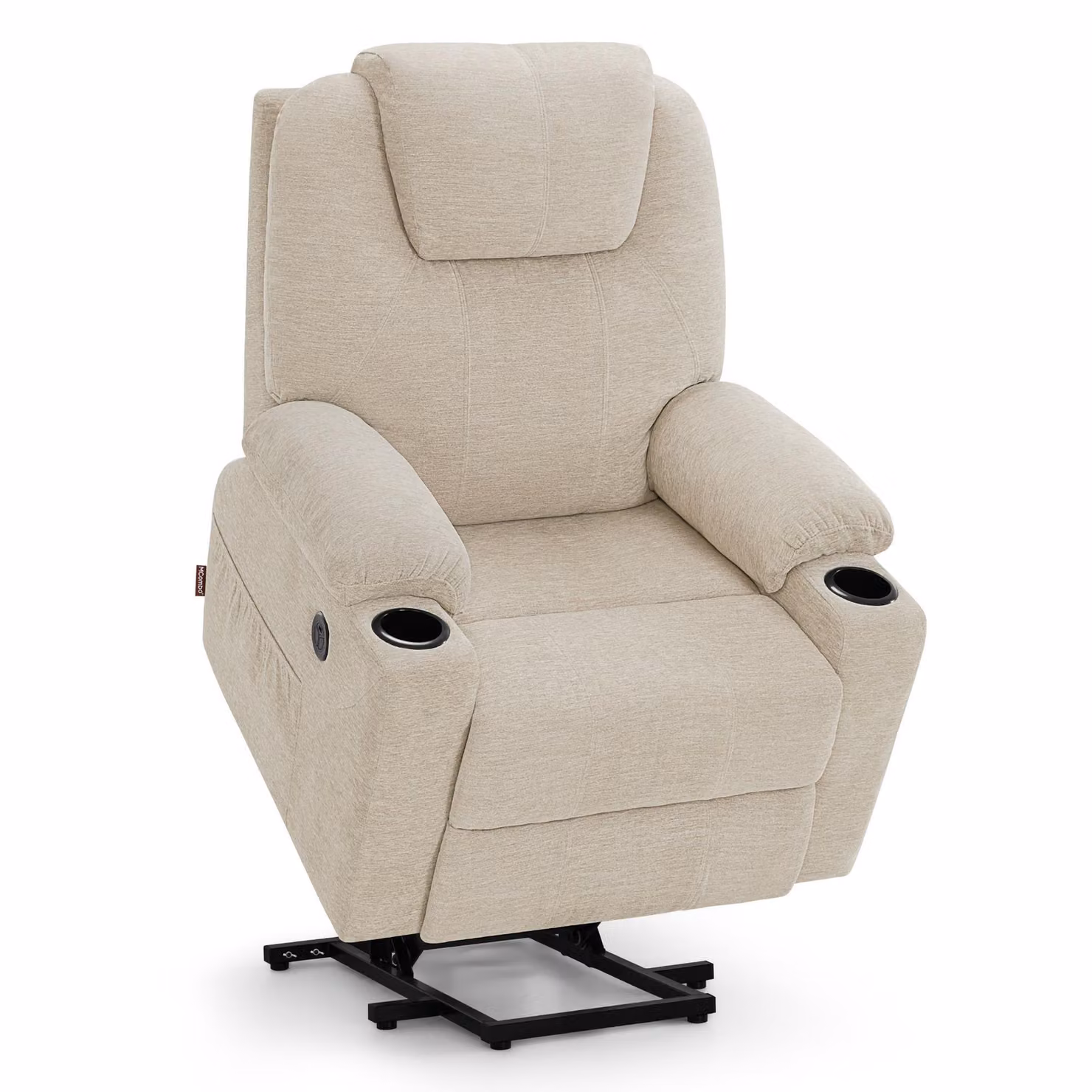 Poltrona TV M MCombo con funzione di alzata elettrica 7040 (tessuto, beige)