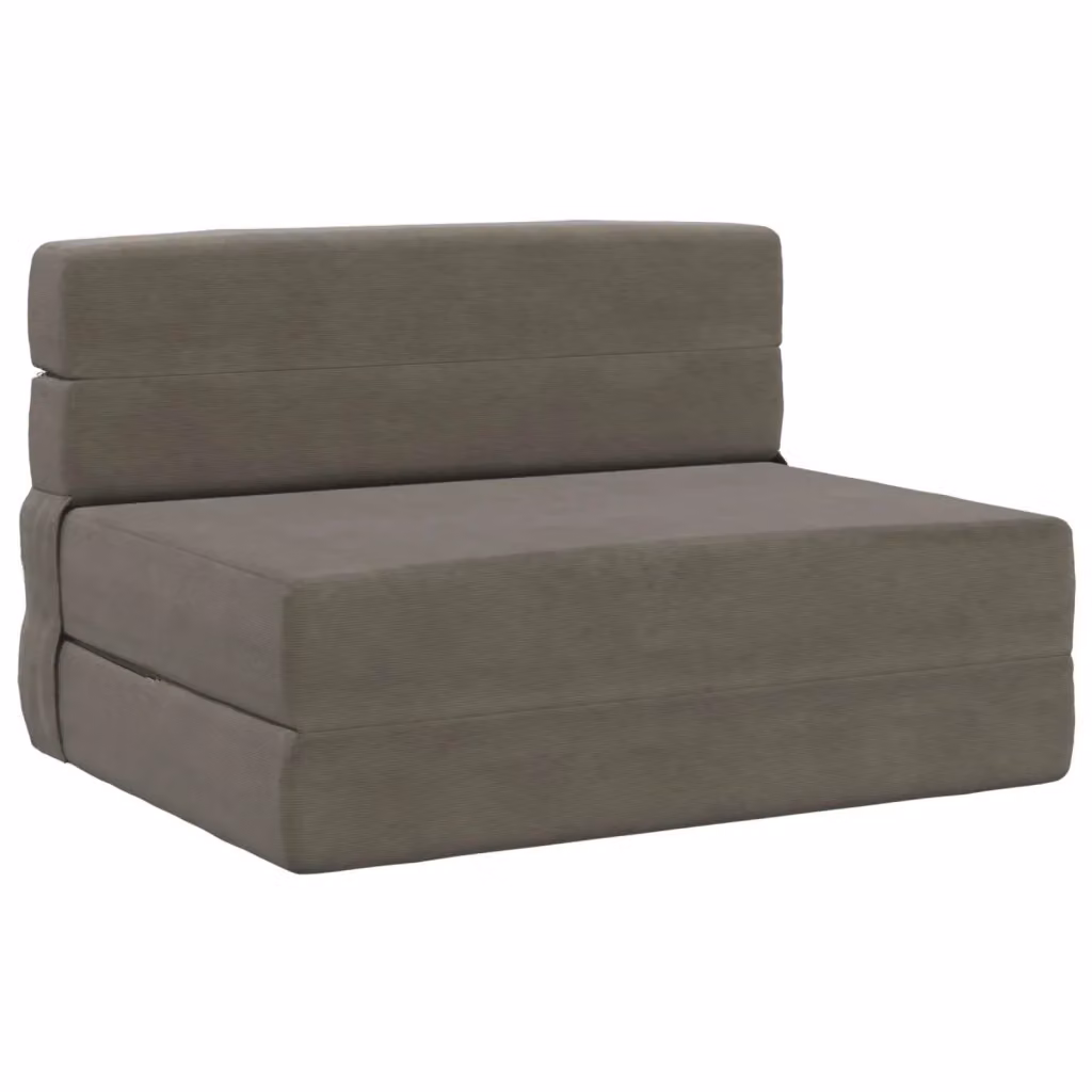 Divano Letto Pieghevole Moderno vidaXL in Tessuto Grigio L: 100 cm, P: 80 cm, H: 60 cm – 2