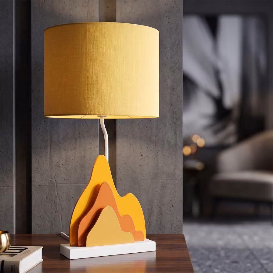 Lampada da tavolo Mauro Ferretti, attacco E27, dimensioni 30x57 cm, colore giallo