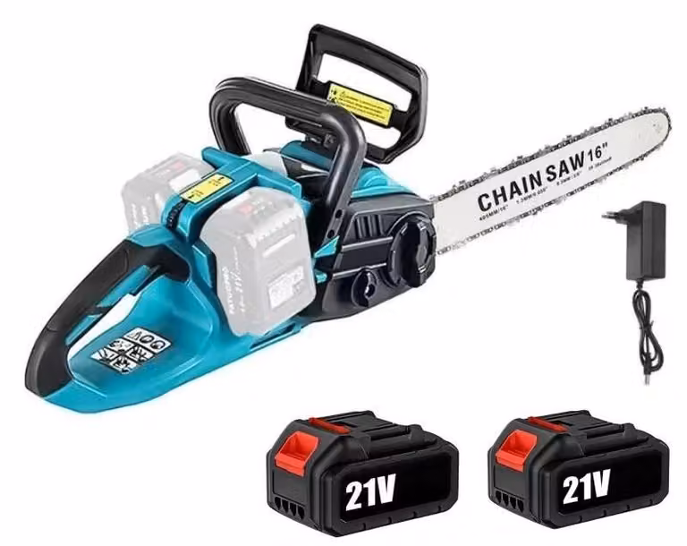 Troncatrice a batteria da 40 cm - Motosega elettrica brushless da 3500 W - Con 2 batterie - Senza fili, ideale per tagliare legno e potare alberi - Spina di tipo EU