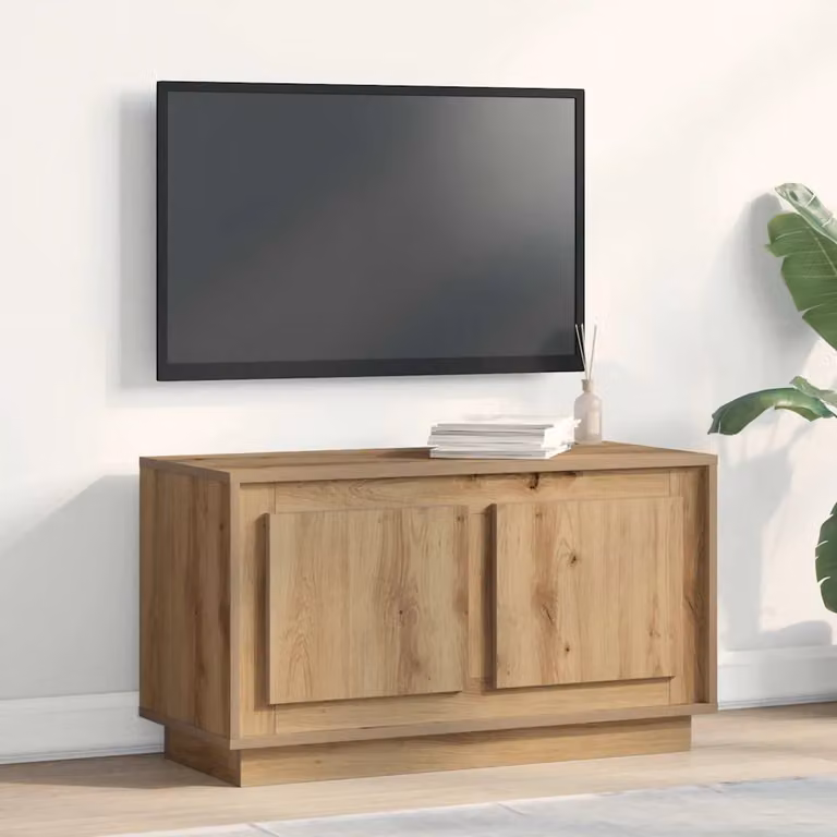 Mobile TV vidaXL in legno rovere marrone, stile moderno, L 80 cm x P 35 cm x H 45 cm