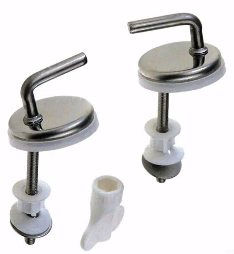 Cerniere per copriwater del WC - Acciaio inossidabile - Cerniere di ricambio per copriwater - Facili da installare - Accessorio regolabile - Resistenti e durature - Cerniere per WC