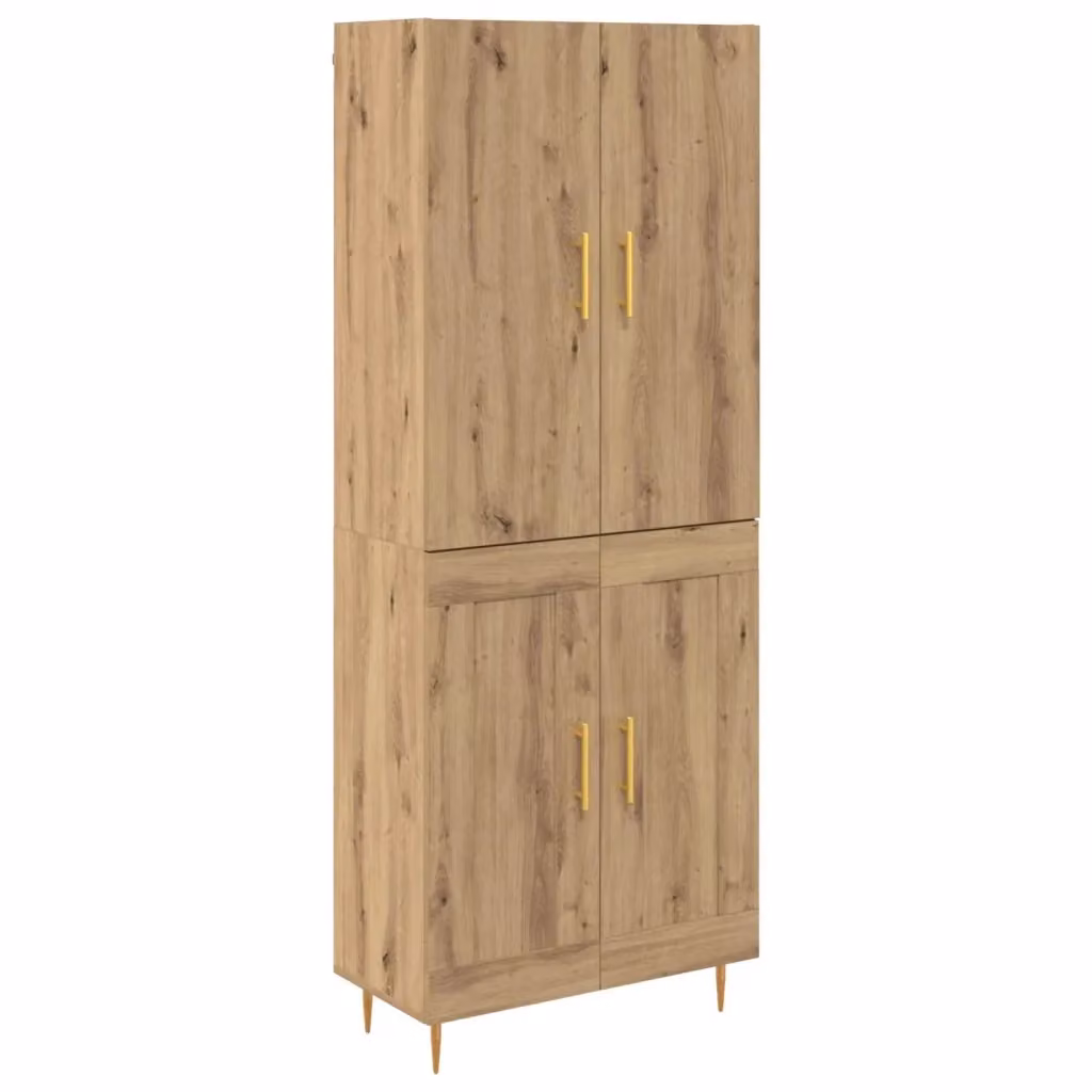 Mobile a parete moderno vidaXL in legno rovere marrone con ante a battente L: 69,5 cm, P: 34 cm, H: 180 cm – 2