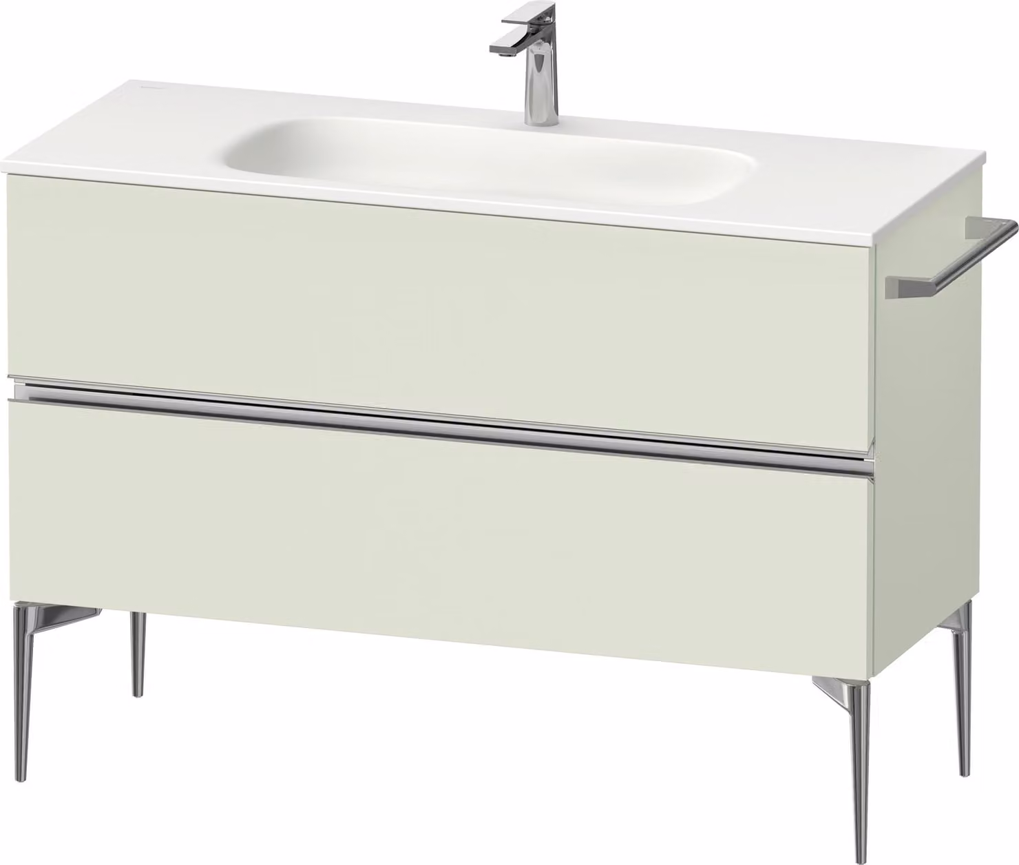 Duravit Sivida Meuble sous-lavabo, 2 tiroirs, poignée profilée chromée, 1210x477x592mm, pour Sivida, SV4653010HH0000, SV4653010HH0000