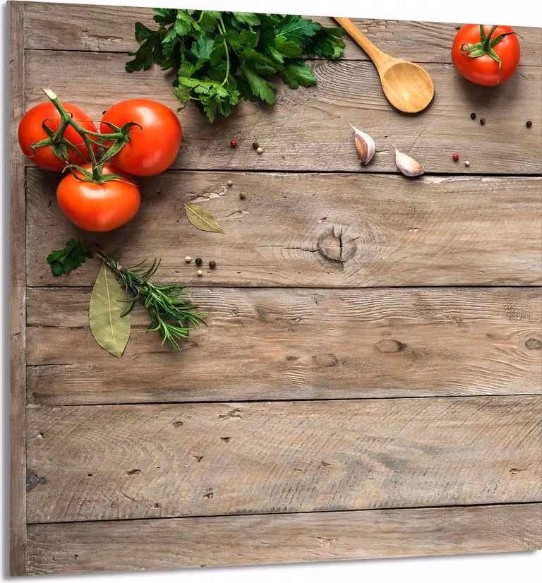 PIATTO IN VETRO PER CUCINA 60x65 legno