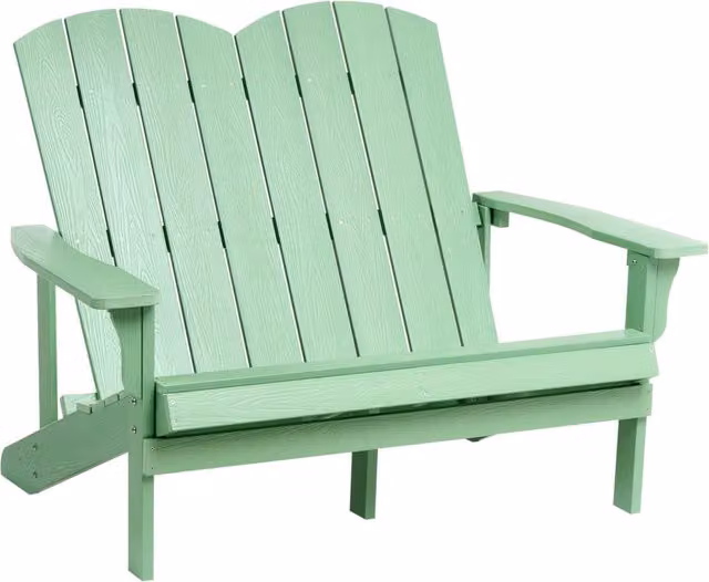 Panchina da giardino in legno plastico verde chiaro 2 posti Mobili da giardino tradizionali