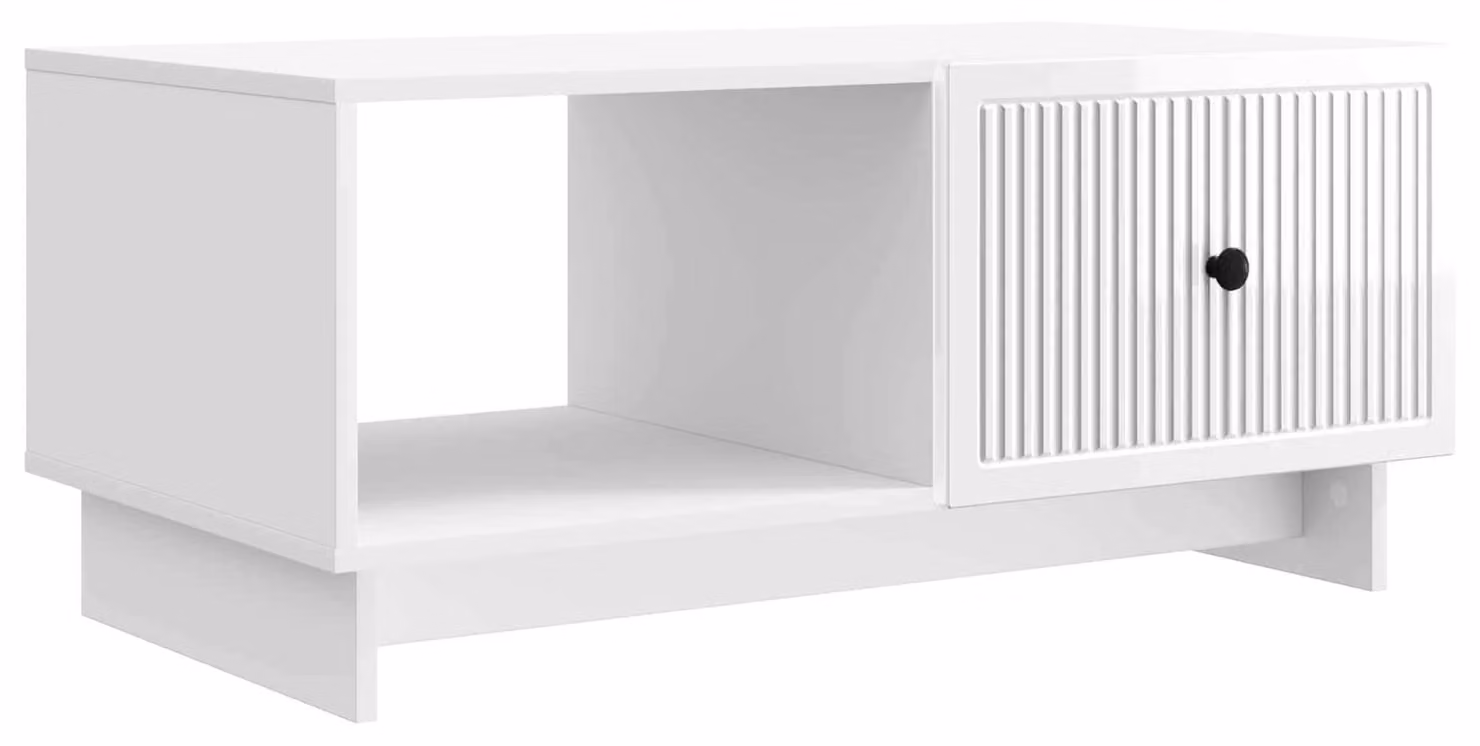 Tavolino da salotto Bianco Lucido 90 x 50 x 40 cm