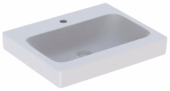 Geberit iCon lavabo 60x48,5cm blanc, 1 trou pour robinet, sans trop-plein, 124062, 124062000, 124062000
