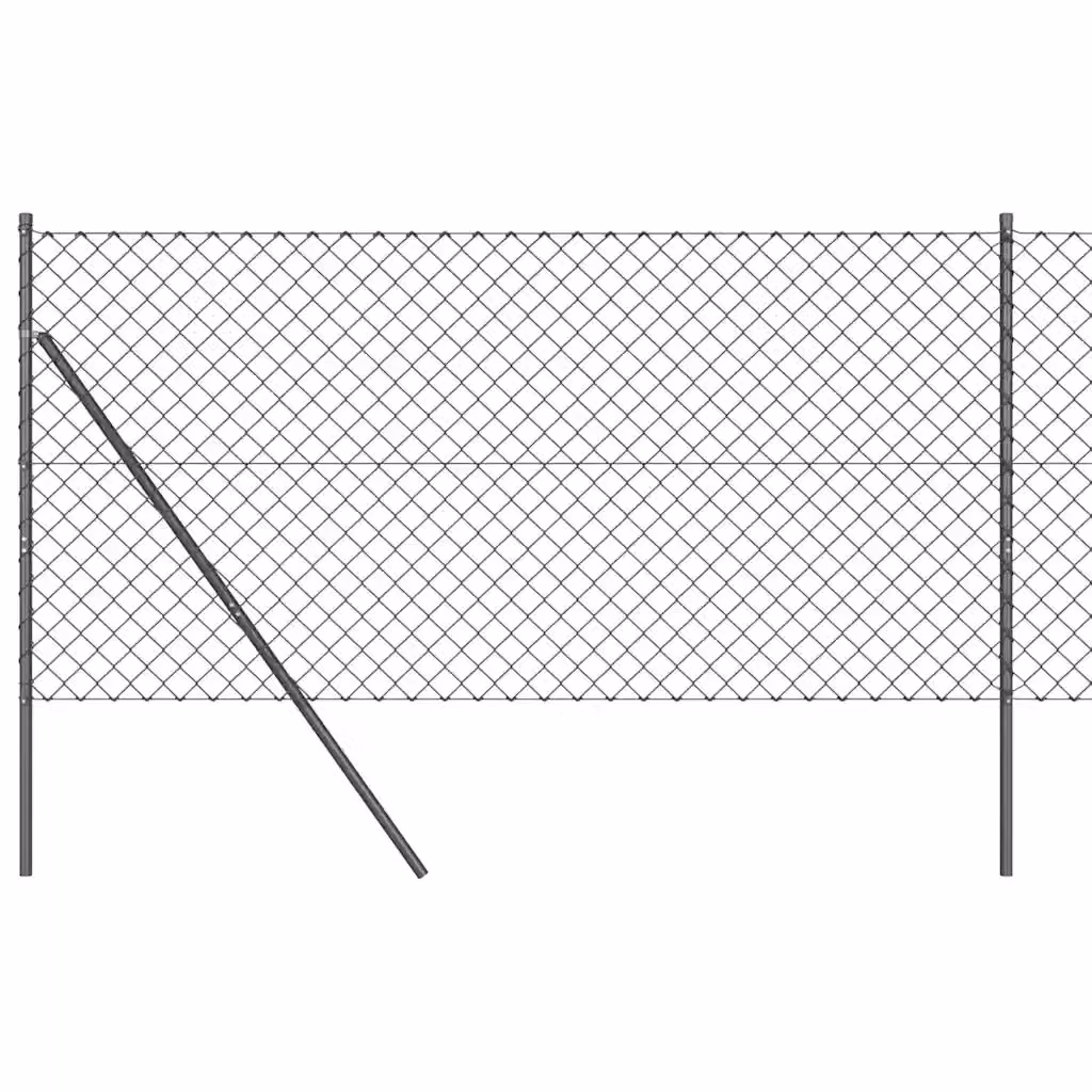 Recinzione a maglie di catena Videx in acciaio e PVC grigio da fissare a terra L: 1200 cm, H: 25 cm, P: 60 cm – 2