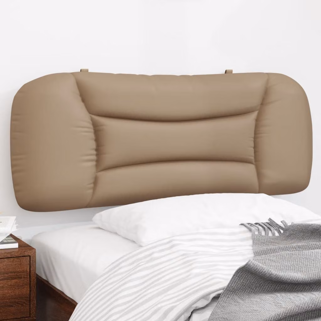 Cuscino Testiera vidaXL Hvar in Similpelle Colore Cappuccino L: 100 cm