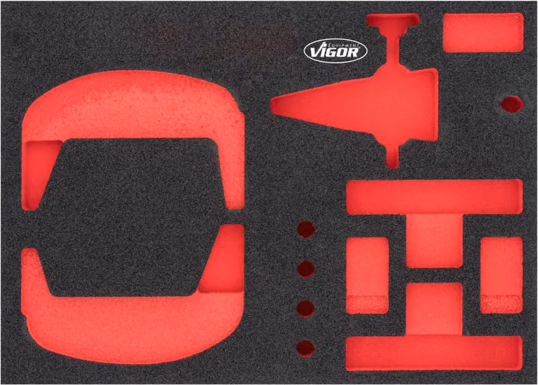 VIGOR V7261-L Cuvetta in schiuma morbida ∙ vuota ∙393 mm x 282 mm x 35 mm