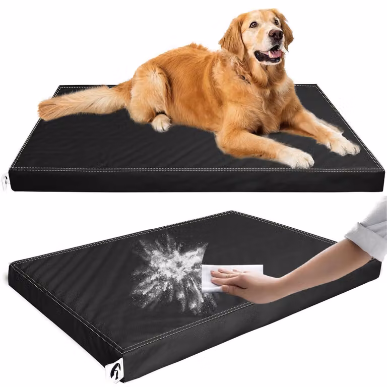 Cuccia ortopedica per cani, dimensioni L, 99x63x7 cm, colore nero, impermeabile, resistente alla formazione di peli, antiscivolo