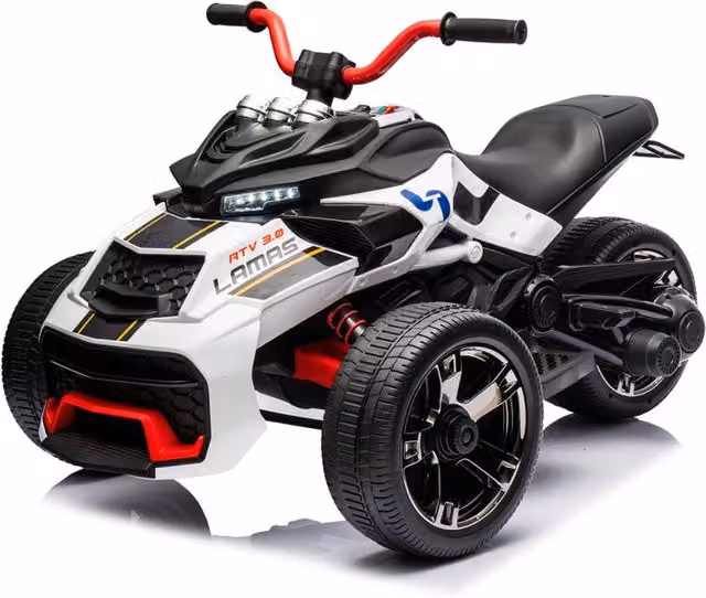 Mini Quad Elettrico per Bambini 3 Ruote 12V ATV 3.0 GIORDANOSHOP Bianco – 1