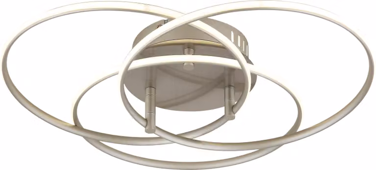 Plafoniera LED, alluminio, argento, bianco neutro, P 45,6 cm