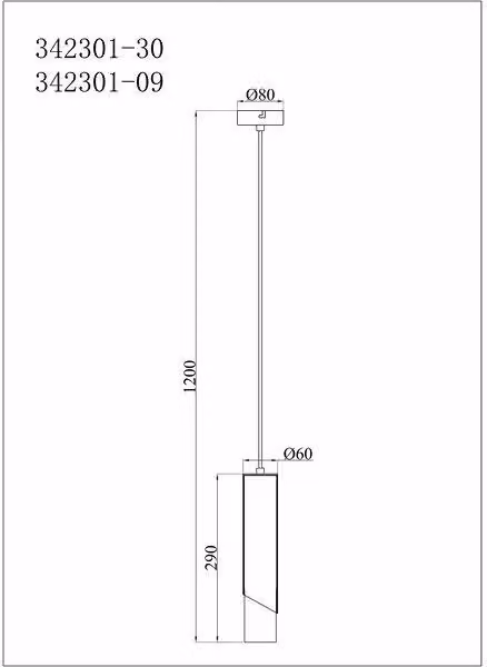 Lampada a sospensione Hardin nera 1xE27x40W in acrilico, dimensioni: 120x6x6 cm, IP20 Reality
