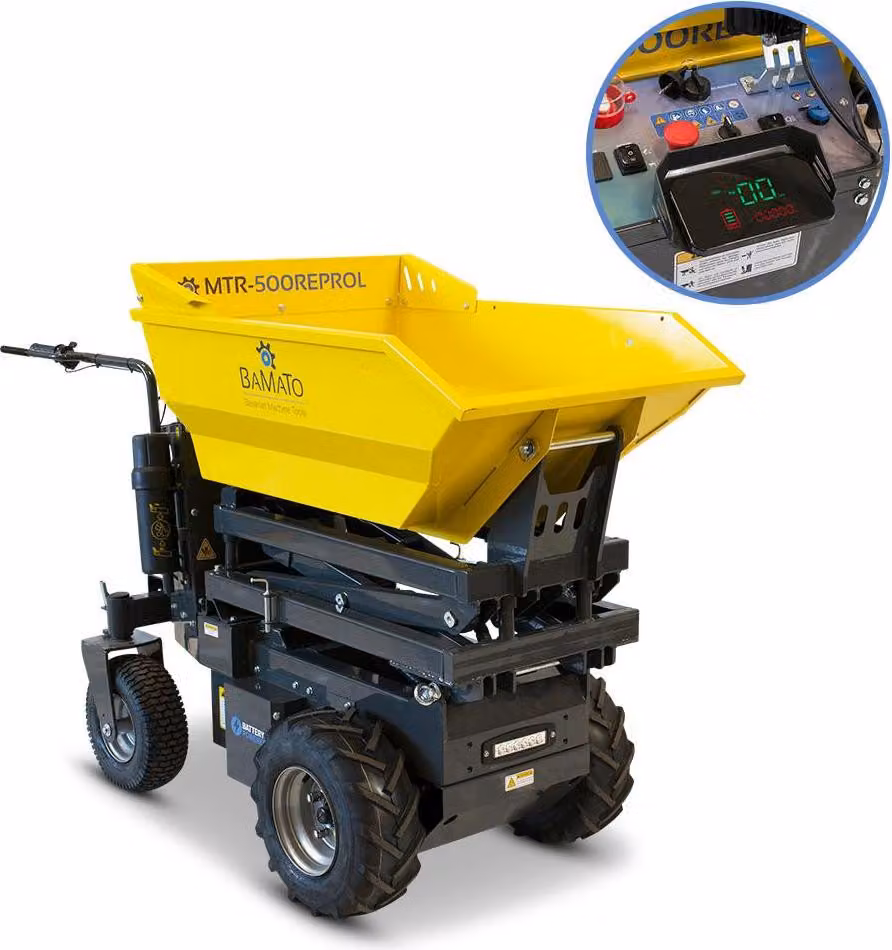 Mini trasportatore BAMATO MTR-500REPROL con motore elettrico e funzione di sollevamento