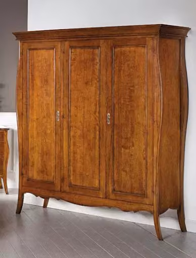 Armadio Arte Povera Mobili 2G in legno con 3 ante, colore noce, L: 182 cm, P: 64 cm, H: 212 cm – 4
