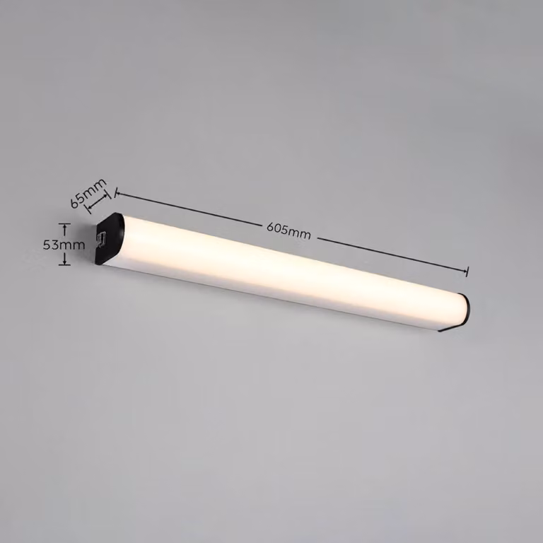Trio Lighting Applique da parete Giacomo, Nero, Bagno, Metallo, Moderno, Applique