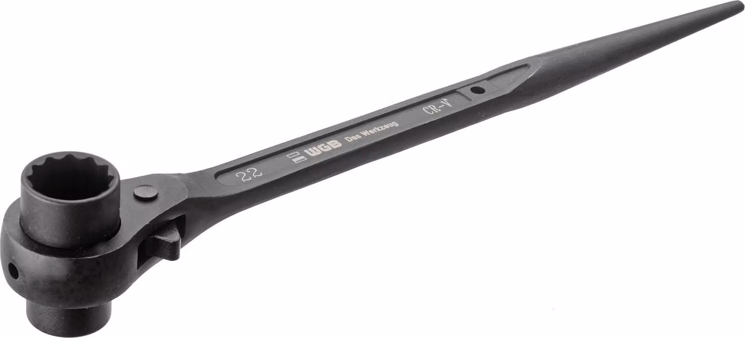 Cricchetto WGB in acciaio 3068 a doppio esagono 24 x 30 mm