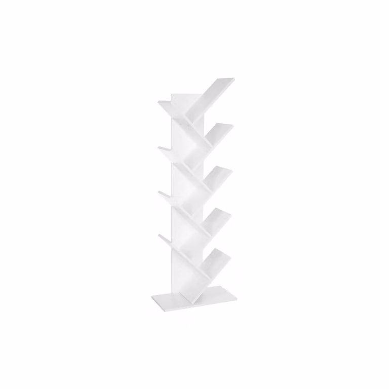 Libreria ad Albero a 8 Ripiani, Bianco / 9 Ripiani (50x25x141.5cm)
