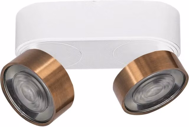 Hole Applique e Plafoniera LED 13W 3000K CRI90 Bianco/Rame - Lampada da soffitto e parete in alluminio pressofuso - Rossini Illuminazione