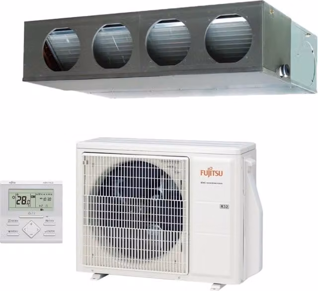 Condizionatore Canalizzato Fujitsu Serie KM 24000 Btu ARXG24KMLA R-32 Classe Energetica A++ con Filocomando Incluso e Wi-Fi Opzionale