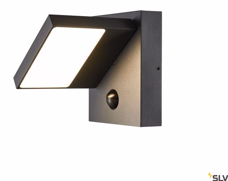 Abridor Applique LED IP55 14W colore luce commutabile antracite orientabile con sensore