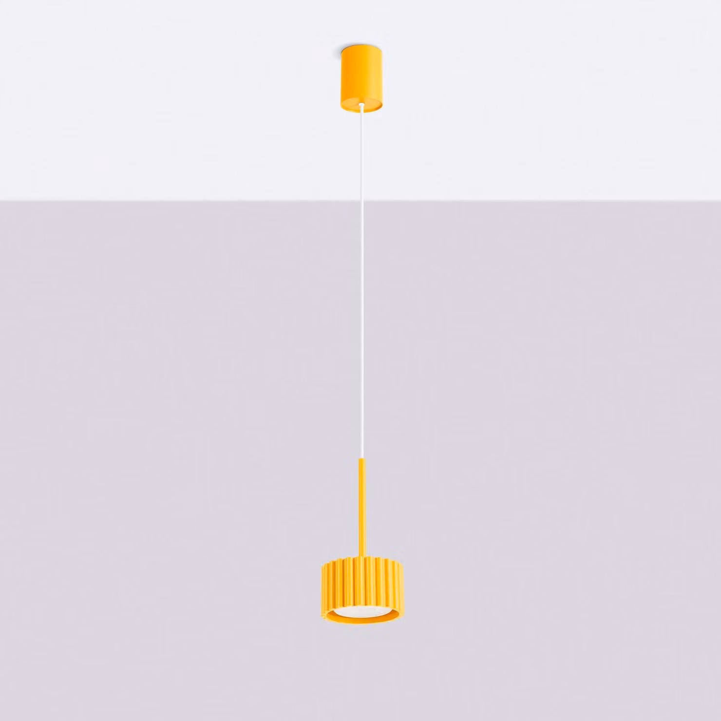 Lampada a sospensione AURA 1 gialla Gx53 1xGx53 10W alluminio 125x10x10 cm Sollux Lighting
