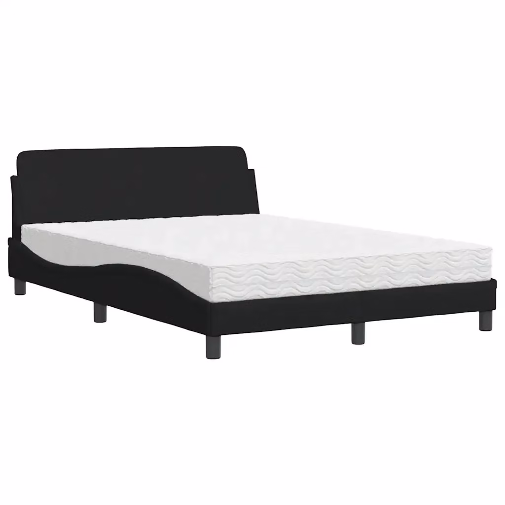 Letto moderno vidaXL con materasso in schiuma e cassetti, colore bianco e nero, L/P/H: 200 x 120 x 74,5 cm – 2