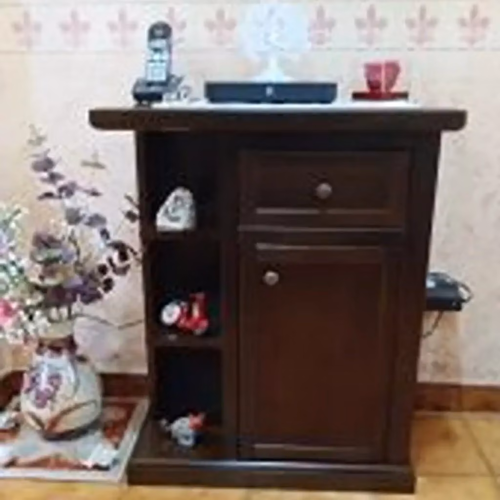 Mobiletto da ingresso KIVIO in legno di pino marrone stile rustico – 2