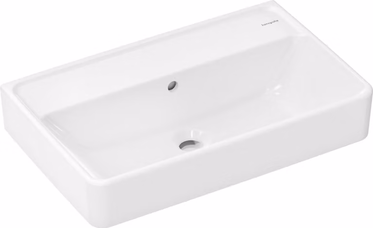 hansgrohe Xanuia Q lavabo compact, sans trou pour robinet, avec trop-plein, 600x370mm, blanc, 60214450, 60214450