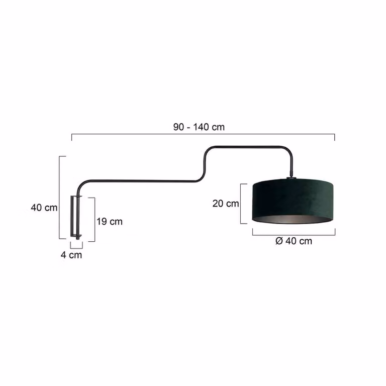 Steinhauer Applique da parete Bloeba, Nero, Soggiorno / Sala da pranzo, Metallo, Moderno, Applique