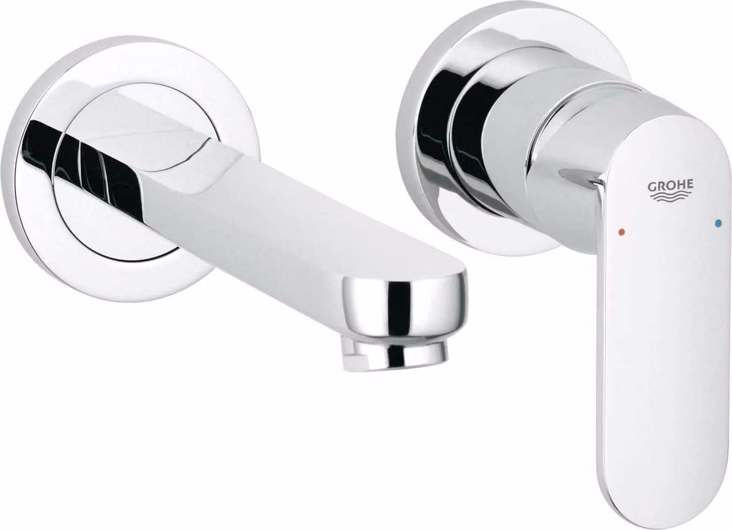 Grohe Eurosmart Cosmopolitan, mitigeur lavabo 2 trous, set de finition, montage encastré, saillie 170mm, 19381000, 19381000