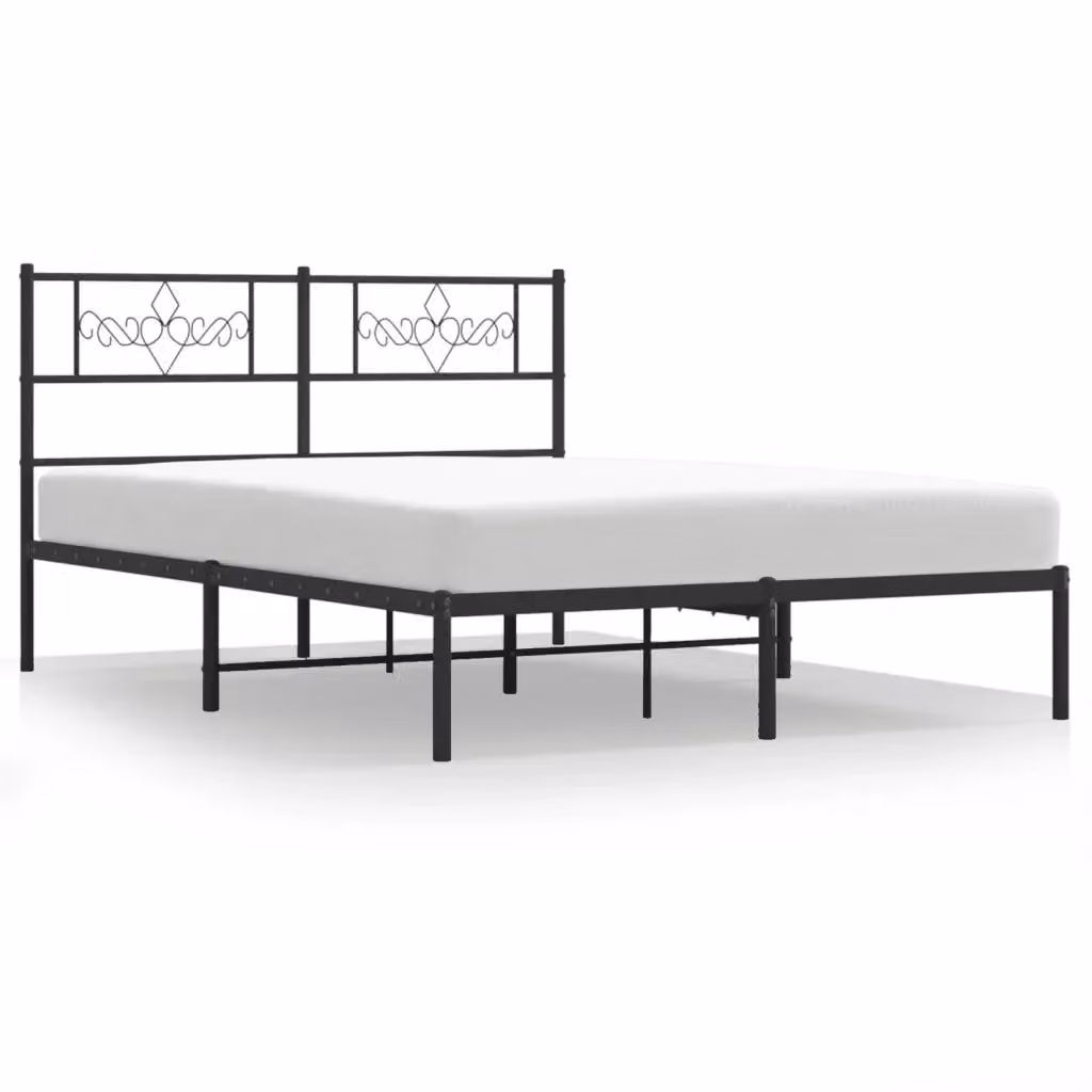 Letto con testiera in metallo nero vidaXL L/P: 160 x 200 cm – 2