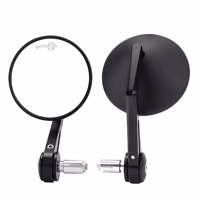 Specchietto per moto, design bar-end rotondo, montaggio universale, rotondo