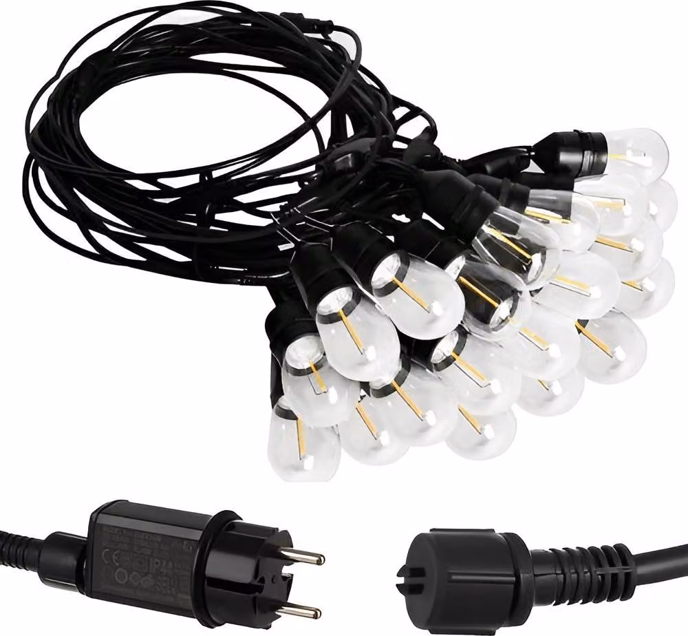 Ghirlanda da giardino sospesa 10m 24V IP44